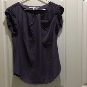 Rachel Roy purple ruffled short-sleeve top